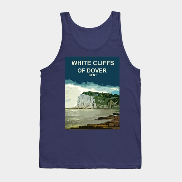 White Cliffs of Dover, Kent, England. British coast Tank Top by BarbaraGlebska